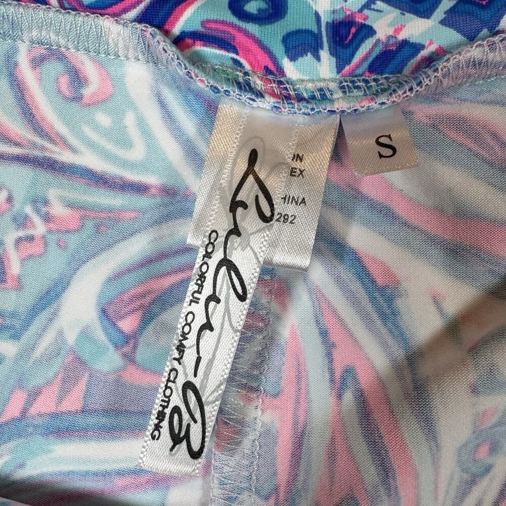 Lulu B Skort Womens Small Tropical Pineapple Print Blue Pink Golf Tennis Stretch - Picture 6 of 11